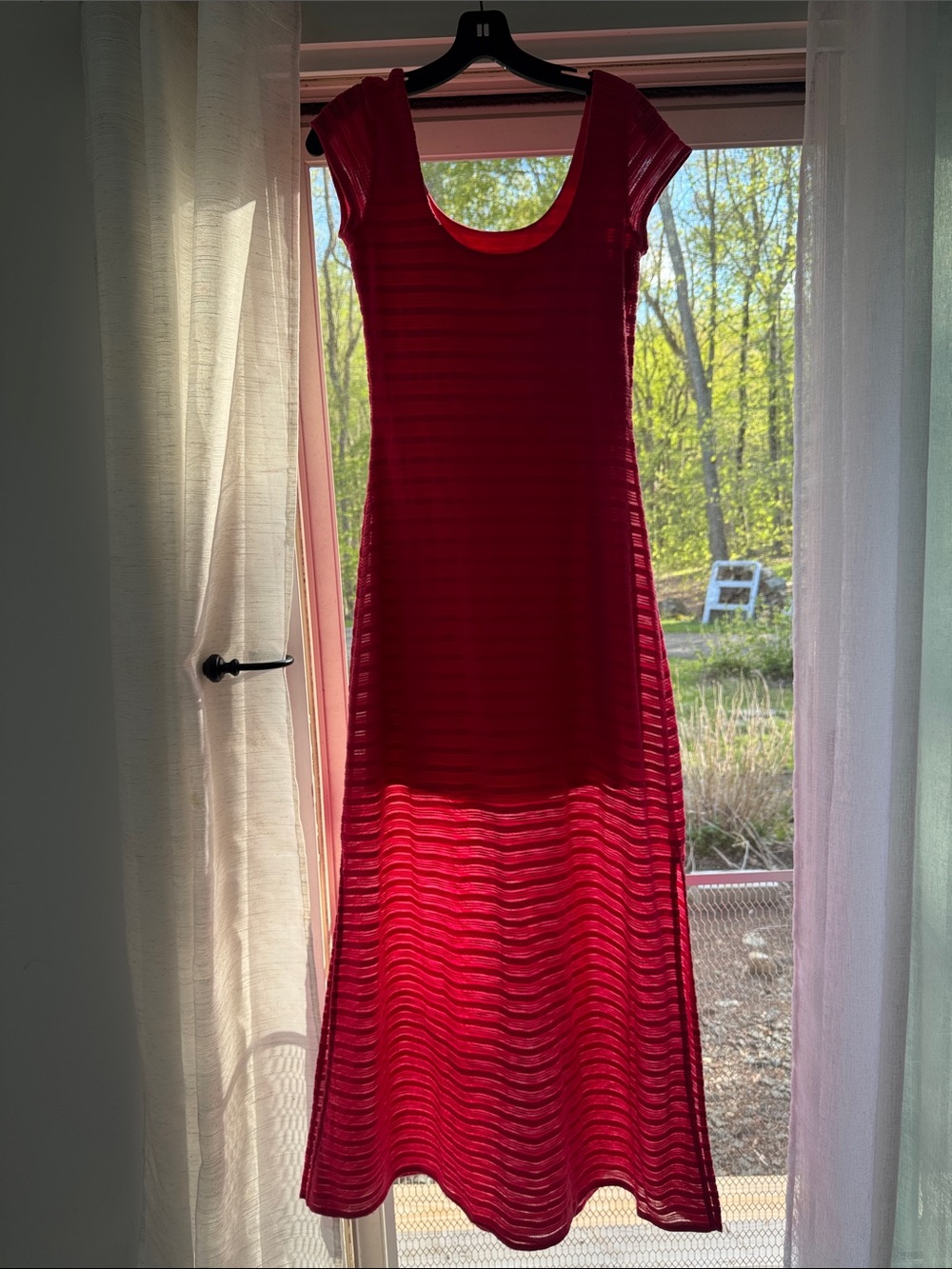 Lilly Pulitzer Raspberry Pink Ribbed Scoop-Neck Maxi Dress - Picture 10 of 10